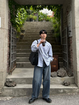 DB balloon wide denim pants
