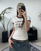 Elkie Ringer Track Short Sleeve T-shirt