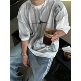 [UNISEX] Dirty washing star half t-shirts (2color)