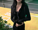 (HIGHLY RECOMMENDED!/GODDESS LOOK) MINK FUR DETAIL BOW CARDIGAN