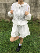 Zan Flower Embossed Short Pants (5c)