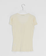 Kiri Punching Round Button Color Short Sleeve Tee