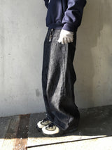 Throw Indigo Embo Washed Denim Pants