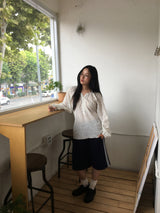 Petal shirring blouse (2color)