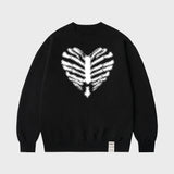 [UNISEX] ボーンハートドットシルエットマントゥマン