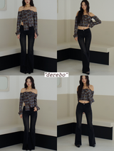 black jeans bootcut denim pants