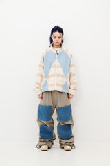 OPEN 4 POCKET WIDE TRACK PANTS ASH KHAKI / CORDUROY SKY