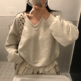 [MADE/6color] Pony, V-neck loose fit trainer