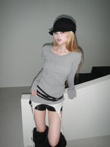 monic flower knit ops(3 color)