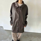 Faux Leather Jacket - 2colors