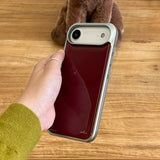burgundy epoxy silver bumper case