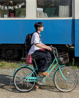 レースバックルワイドカーゴデニム