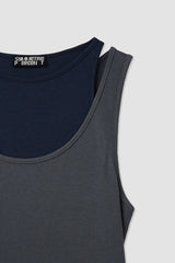 Two Layered Sleeveless / Grey