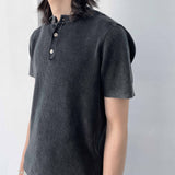 Back Panel Textured Henley