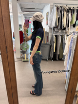 アース セミ ブーツカット デニム (1color)
