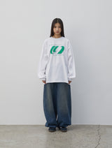 Halftone Logo Long Sleeve (White)