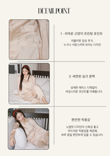 Beige kt Silk Pajama Set