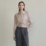 (Z-BL-4219)GENT OVERFIT SEER SHIRT