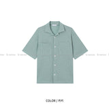 LMN rear neutral two pocket short sleeve cardigan (6 colors)