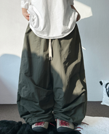 ヒップナイロンパラシュートオーバーロングパンツ 🤎💛💚🩶5カラー