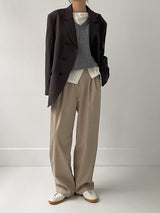 [unisex] カーブ3ボタンオーバーフィットブレザージャケット