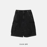 ペーススナップデニムショーツ（2色）