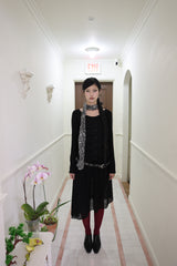 Butterfly lace unbal skirt (2color)