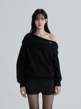 Drape symbol sweatshirts (Black)