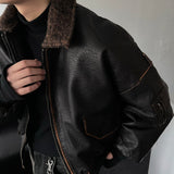 ALL Coyote Sealing Leather Bomber Jacket (2 colors)