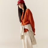 ストレンジャークラシックフィットエッセンシャルクルーネックセーター(Orange)