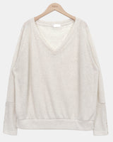Hibe Button Linen Sweatshirt