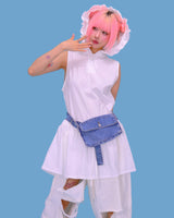 ラブリーフリルフードドレス (2color)