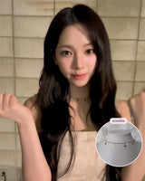 [Aespa Karina Necklace] Little Stars Choker Necklace - Silver Color