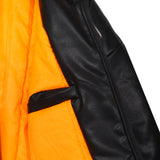 Black leather shirring padding
