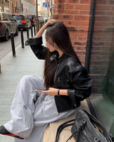 【BELLIDE MADE】バンドカラー スエード クロップジャケット