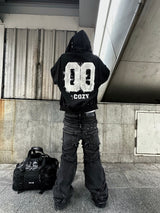 "00 KNIGHT CLUB BAGGY FLARE JEANS" 