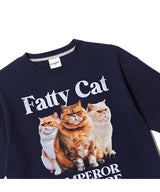 OC ファッティキャットTシャツ（ネイビー）