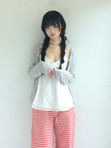 Heart Pocket Check Pants
