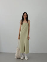Slim-Fit Spaghetti Strap Maxi Dress