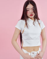 QUIPAO CALLER SLIT T [IVORY]