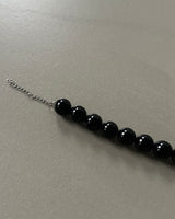 18 mm ブラックパールボールネックレス
