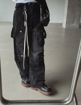 Rogueteen Strap Cargo Denim Pants