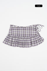 Chica frill check wrap skirt