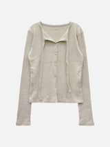 Nini Strap Ribbed Cardigan (6c)