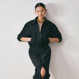 Classic Zip-up Blouson Jacket_Navy