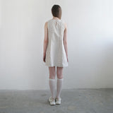 Cream Ruffle Mini Dress