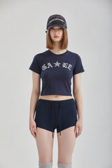 ブークレクロップドTシャツ