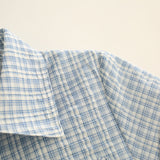 ネリアプレイドシャーリングブラウス