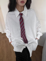 [UNISEX] ミニマルオーバーフィットコットン長袖シャツ(7 colors)