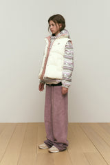 CHERRY REVERSIBLE PADDING VEST [IVORY]